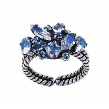Konplott - Abegail - Blau, Antiksilber, Ring