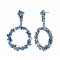 Konplott - Abegail - Blau, Antiksilber, Ohrringe mit Stecker und Hängelement
