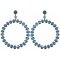 Konplott - Bead Snake Jelly - Blau, Antiksilber, Ohrringe mit Stecker und Hängelement