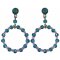 Konplott - Bead Snake Jelly - Blau, Antiksilber, Ohrringe mit Stecker und Hängelement