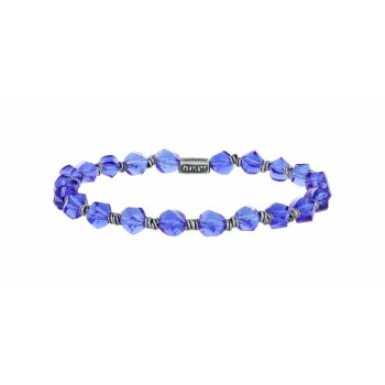 Konplott - Petit Glamour dAfrique - Blau, Antiksilber, Armband auf Gummiband
